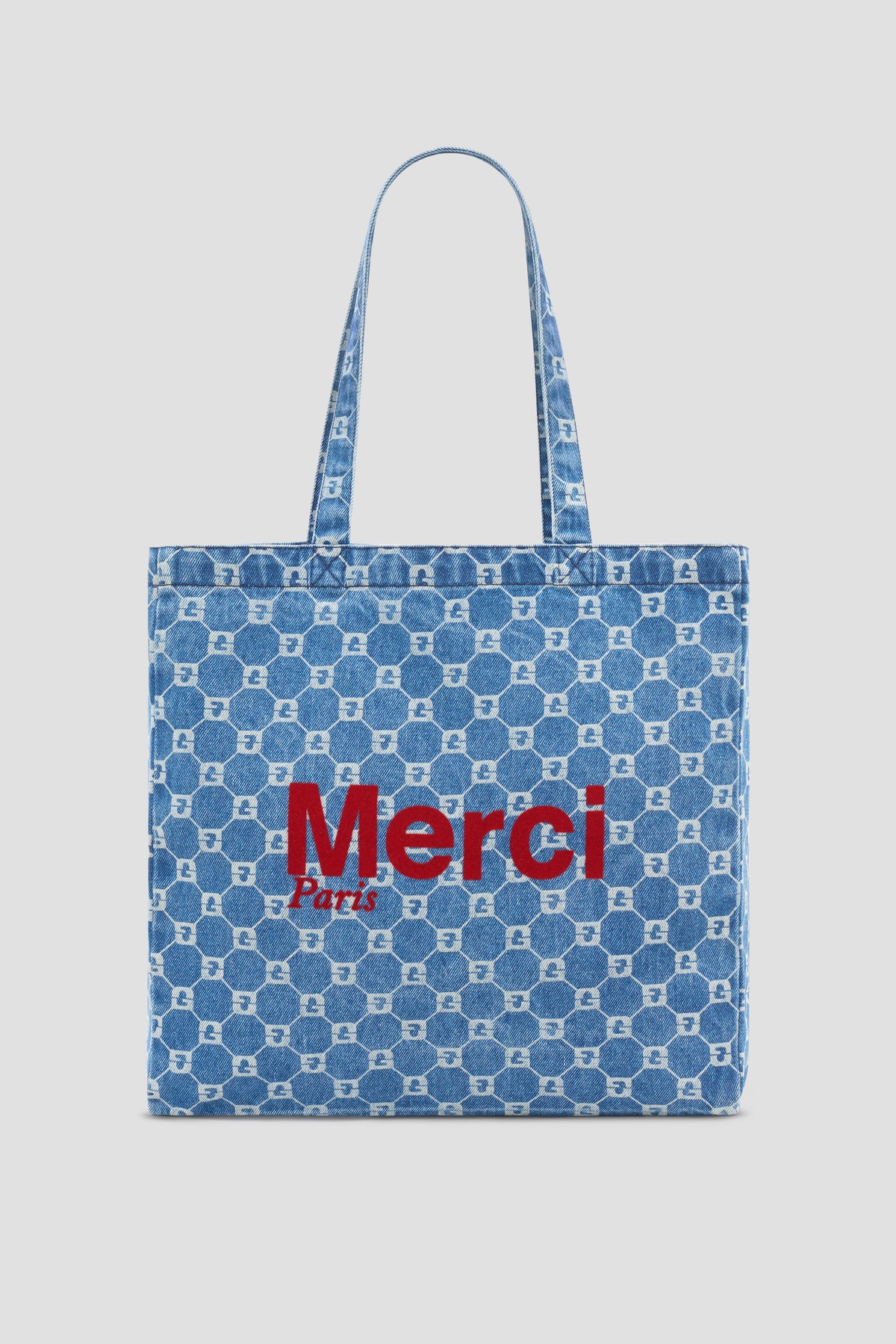 Merci x Gerard Darel - Totebag Denim - Bleu & Rouge