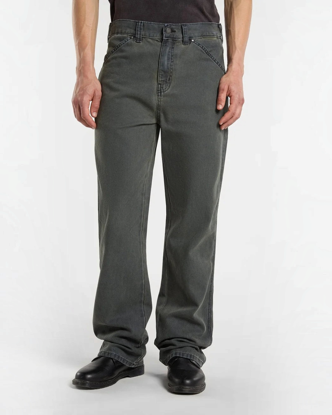 Pantalon Houck Dickies vert en toile de coton épaisse avec coupe ample et poches renforcées par Merci Paris