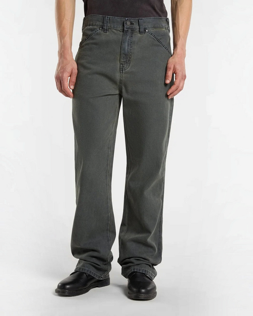 Green Houck pants Dickies in thick cotton canvas with loose fit and reinforced pockets by Merci Paris