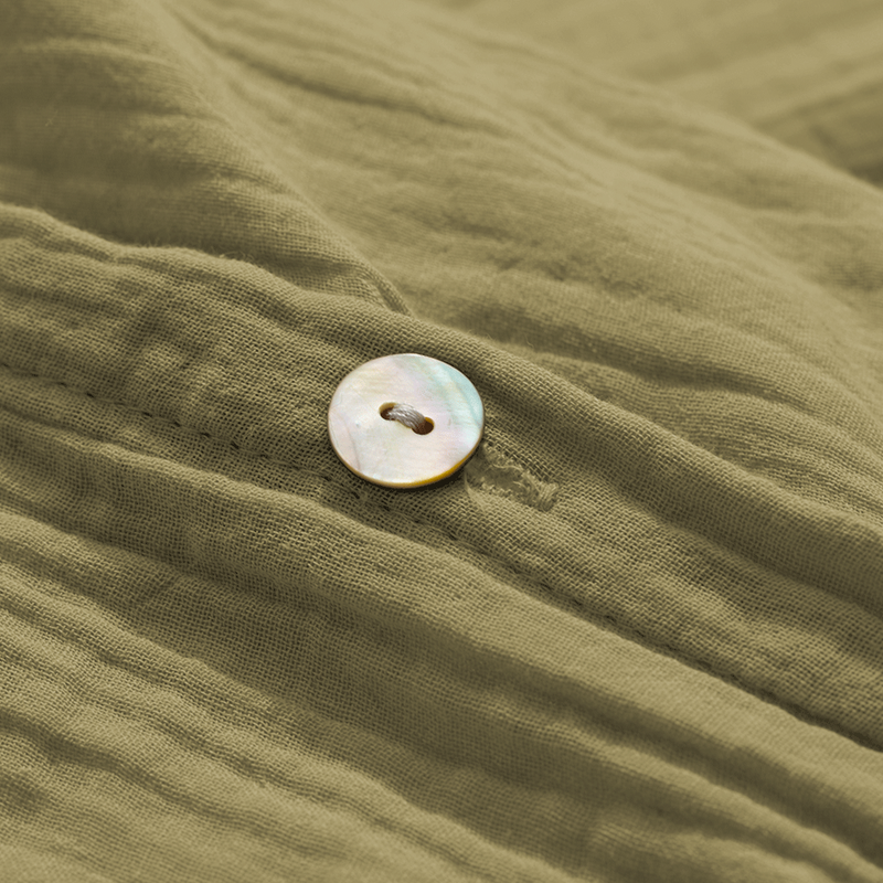 Housse de couette en gaze de coton - Vert Saint Louis