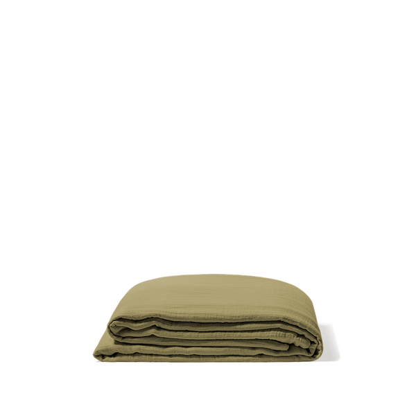 Drap plat en gaze de coton - Vert Saint Louis
