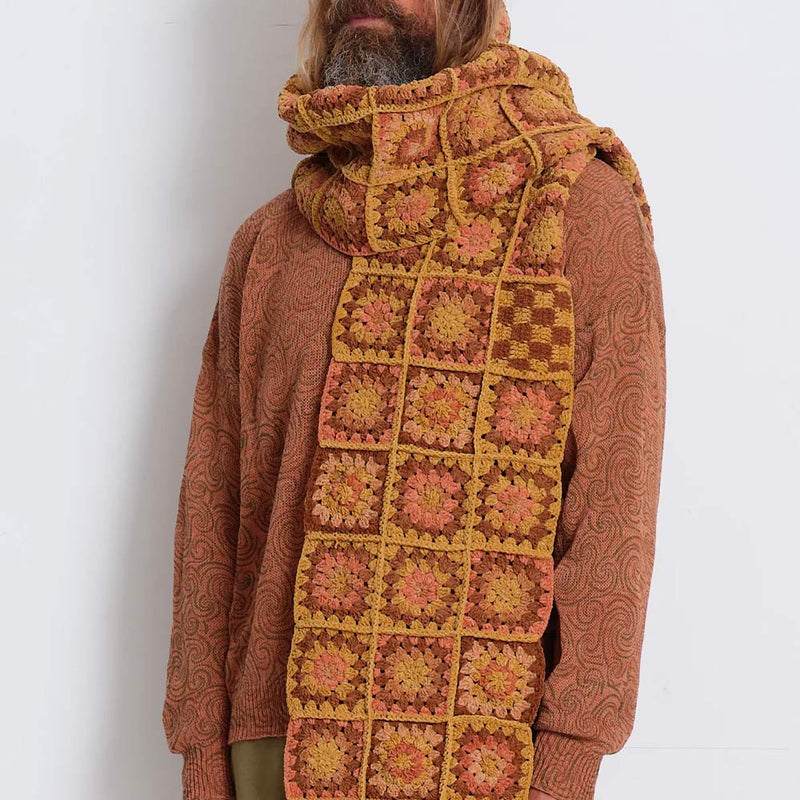 STORY MFG. Piece Crocheted Organic Cotton Scarf for Men