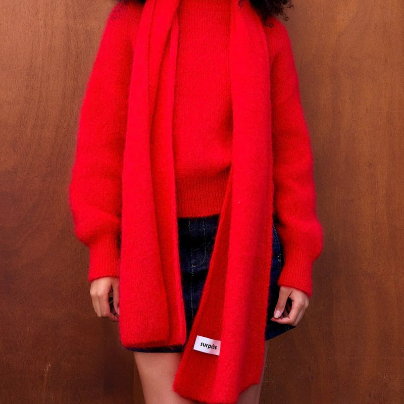 Surprise - Écharpe Mohair Donna - Rouge