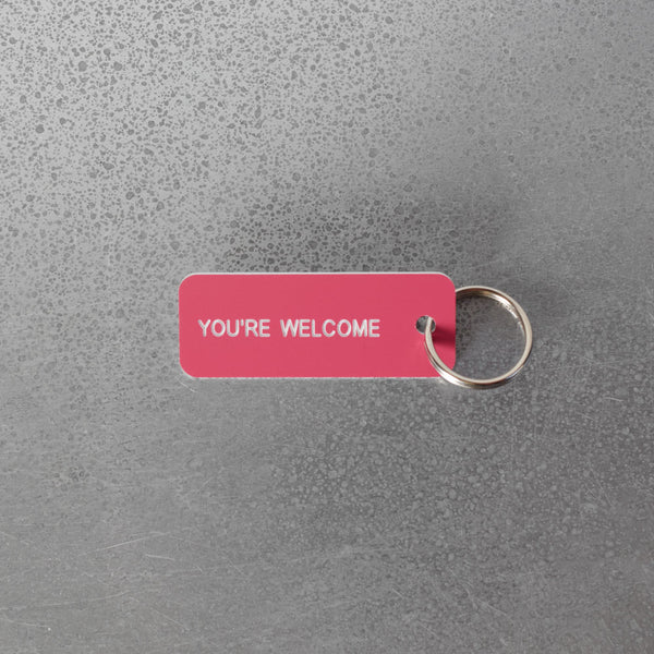 Merci x Various Keytags - Porte-clé "You're Welcome" - Rose