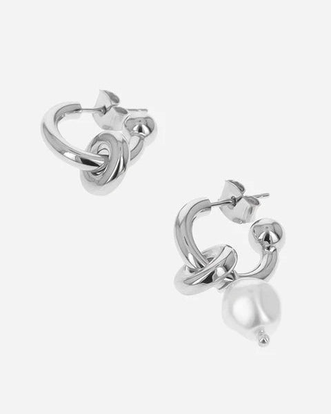 Justine Clenquet - Boucles D'Oreilles Ethan Pearl - Palladium