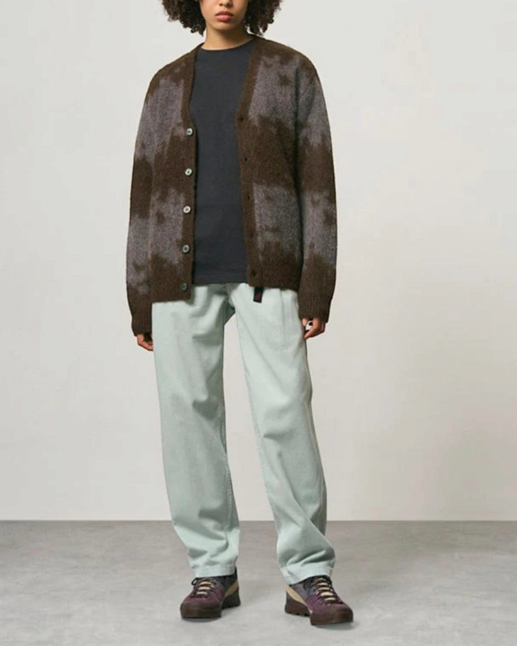 Gramicci - Cardigan Mohair - Ardoise Splatter