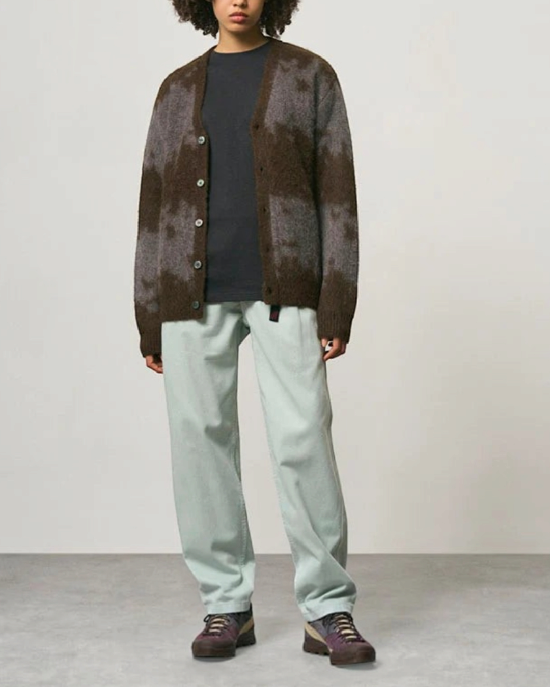 Gramicci - Cardigan Mohair - Ardoise Splatter