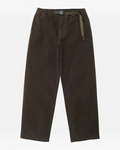 Pantalon hiver Gramicci par Merci Paris en sergé de coton épais couleur café avec ceinture intégrée et coupe droite