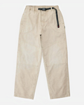 Pantalon Merci Paris Gramicci en toile de coton et chanvre écru avec ceinture intégrée et genoux renforcés