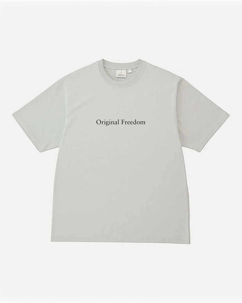 T-shirt blanc en coton Gramicci par Merci Paris avec inscription Original Freedom sur la poitrine