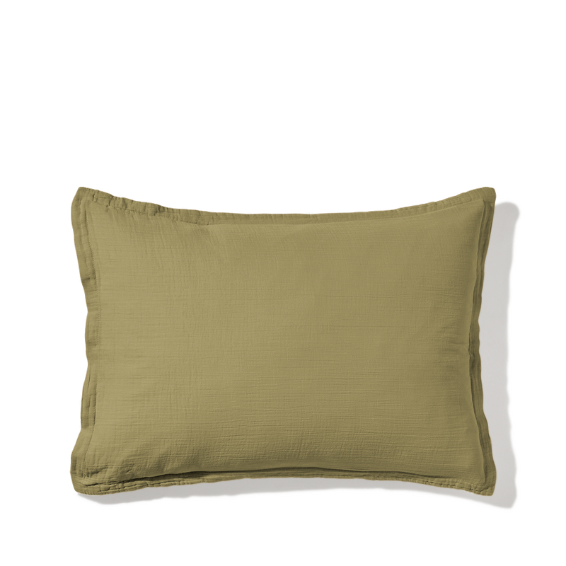 Taie d'oreiller en gaze de coton - Vert Saint Louis