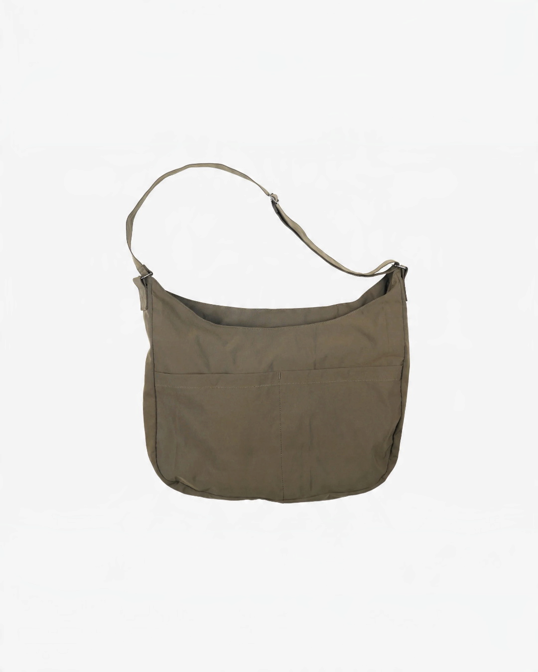Sac bandoulière Merci Paris Frizmworks Heritage Hunting en tissu CPN olive avec finition peau de pêche