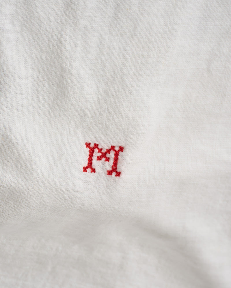 Merci - Embroidered linen duvet cover - 01 Ruched