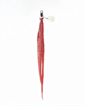 Foulard Keyclip Merci Paris de la marque Destin en mélange modal et cachemire rouge vif avec motif cachemire