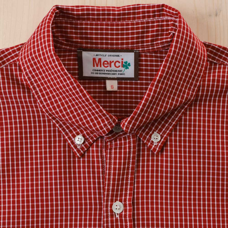 Merci - Chemise Basile - Carreaux Rouge