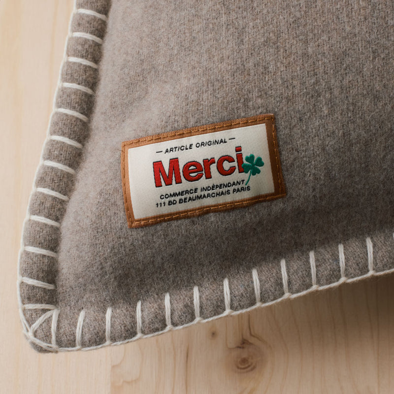 Coussin Merci - Beige