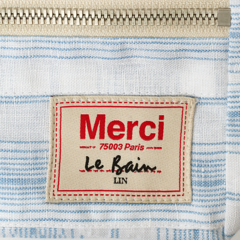 Trousse de toilette - Rayures Toile Bleu Primaire