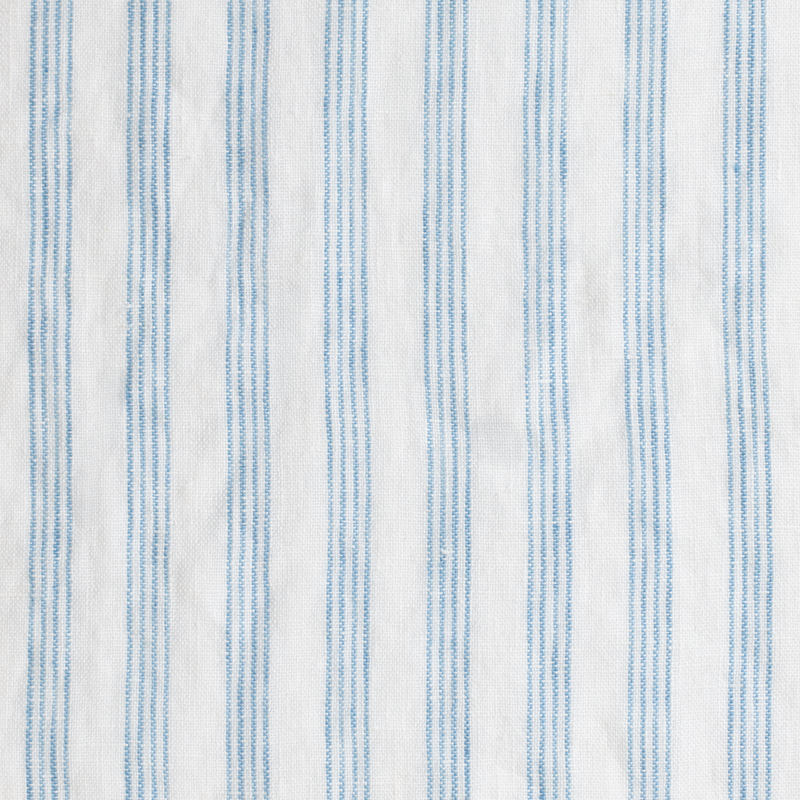 Tablier en lin lavé - Rayures Pinceau Bleu Primaire