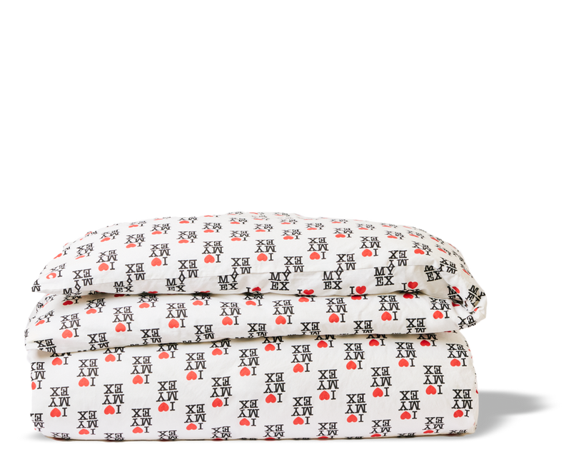 Merci x Carne Bollente - Housse de couette en percale de coton - I Love My Ex