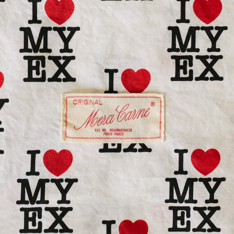 Merci x Carne Bollente - Housse de couette en percale de coton - I Love My Ex