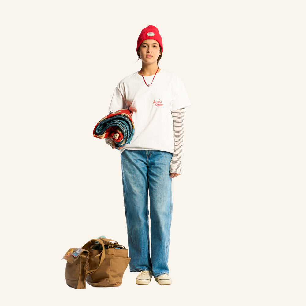 Au Vieux Campeur - Congés Payés - T-Shirt Manches Courtes Chaise De Camping - Blanc