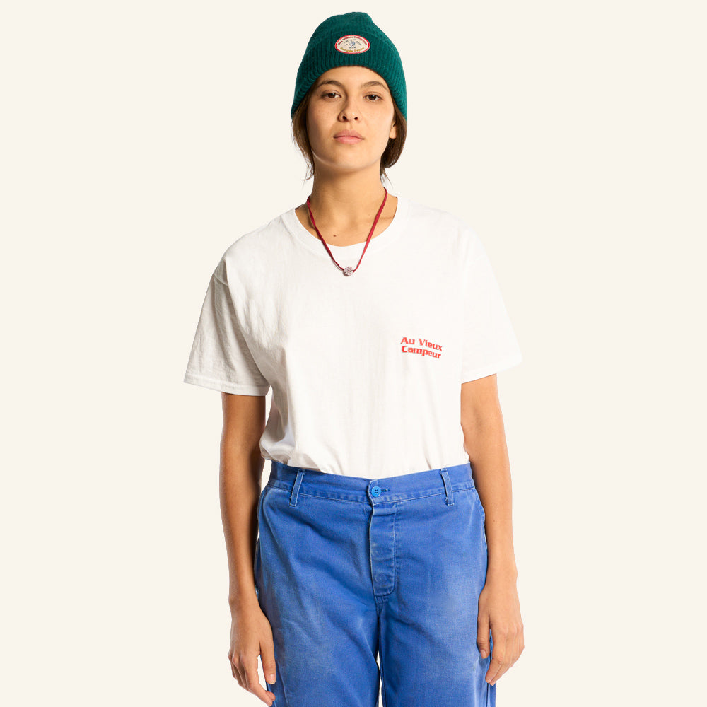 Au Vieux Campeur - Congés Payés - Le Vieux Randonneur Short Sleeve T-shirt - White