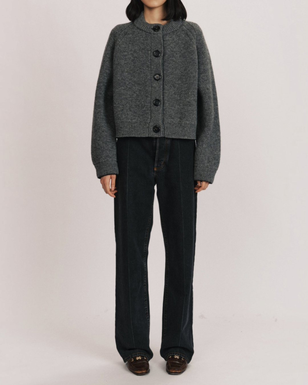 BB Wallace - Cardigan Sherman - Gris flanelle