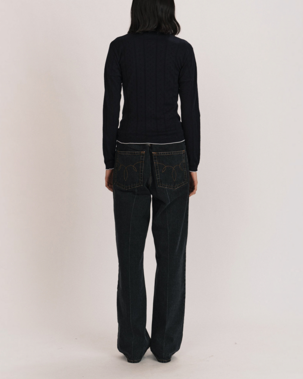 BB Wallace - Prince cardigan - Navy and white