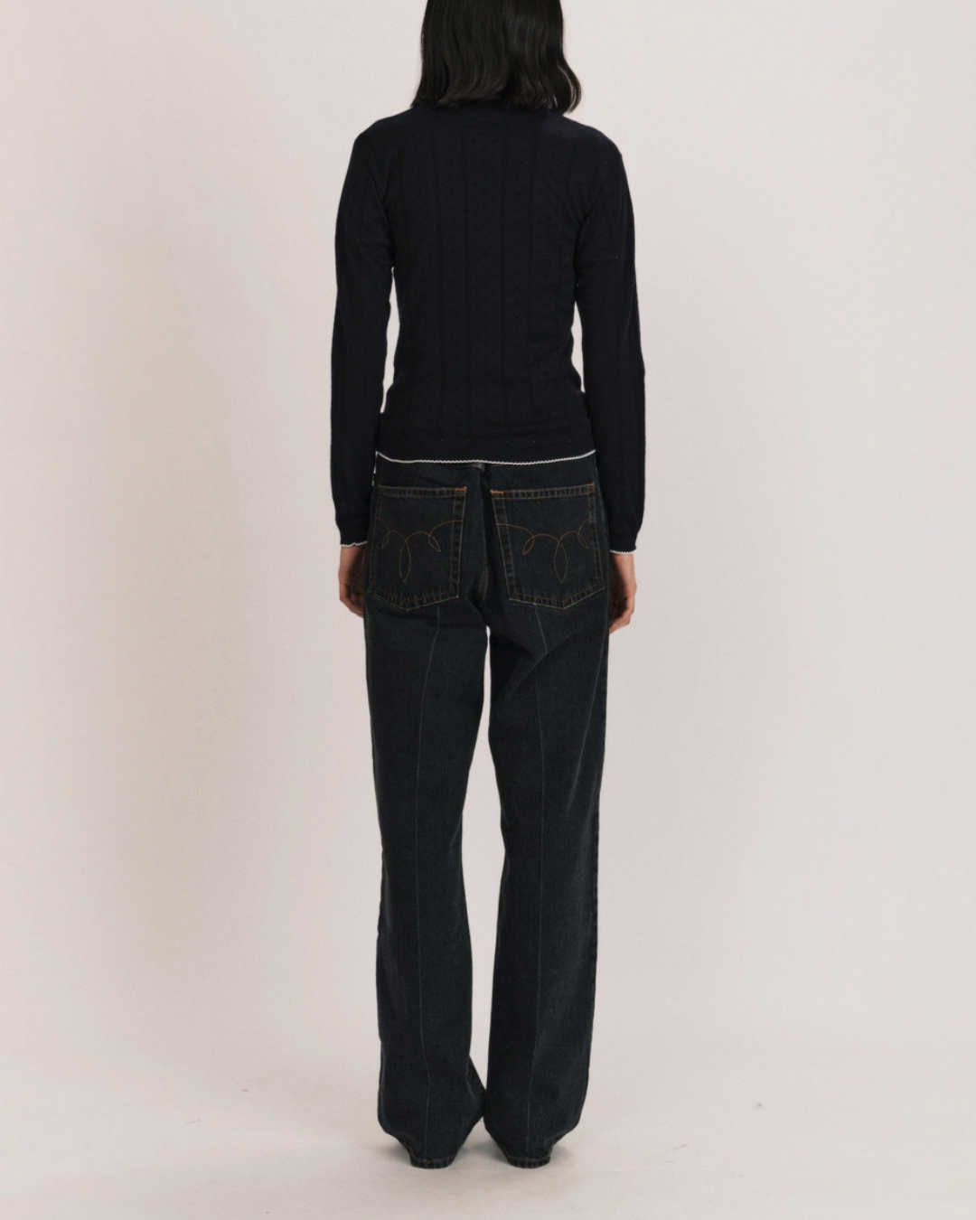 BB Wallace - Prince cardigan - Navy and white