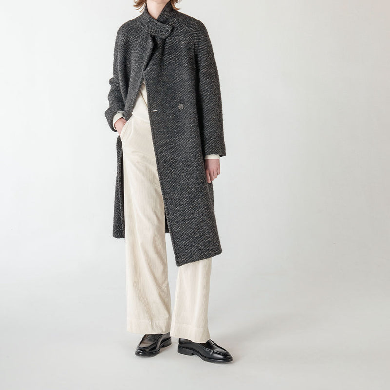 Pomandère - Manteau Asymétrique - Gris