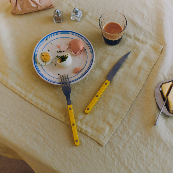 Set de table en lin lavé - Jaune le Caire