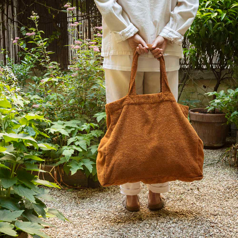 éponge Sac à Main Plage Cabas En éponge Brique De Sienne Tote-bag