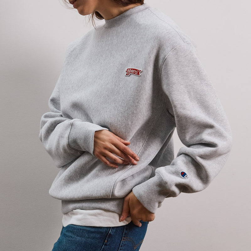 Merci x Champion - Crewneck Merci - Gris