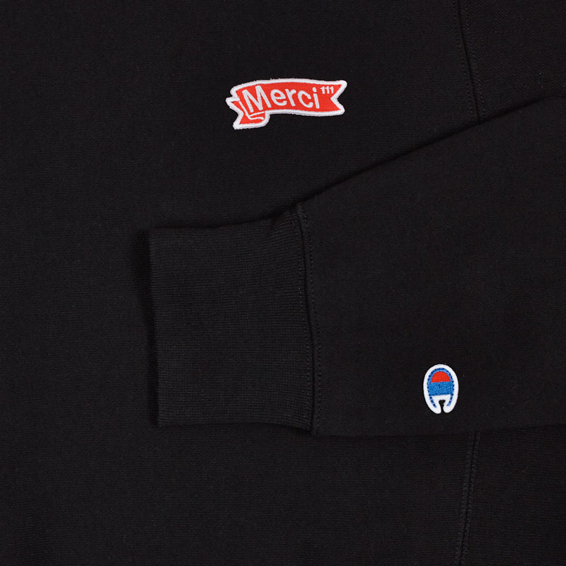 Merci x Champion - Crewneck Merci - Noir