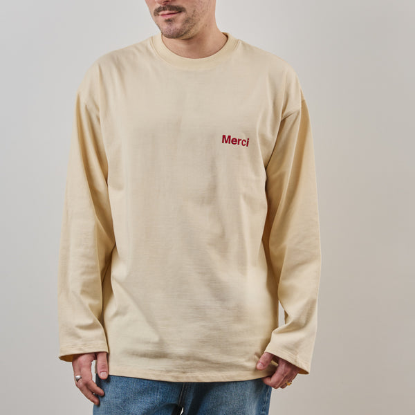 Merci - T-Shirt Ls Aurelien - Beige