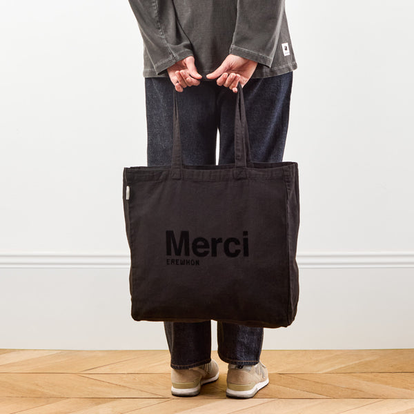 Erewhon | Merci - Tote Bag en coton - Noir