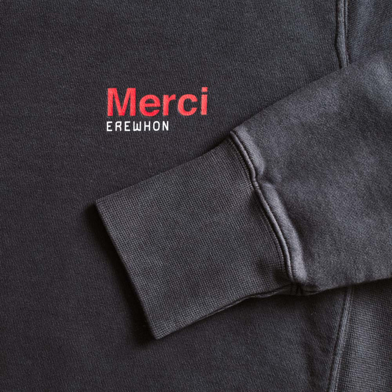 Erewhon | Merci - Sweat Half Zip Polo - Noir