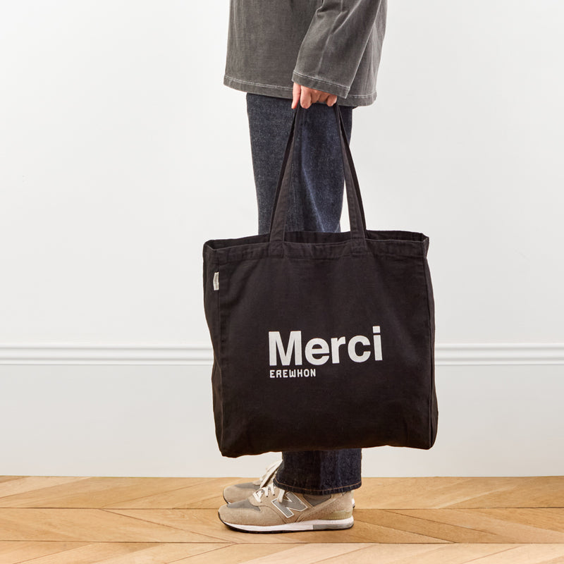 Erewhon | Merci - Tote Bag en coton - Noir & Blanc