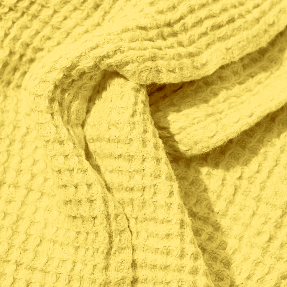 Linen bath towel - Waffle - Lemonade Yellow – Merci Paris