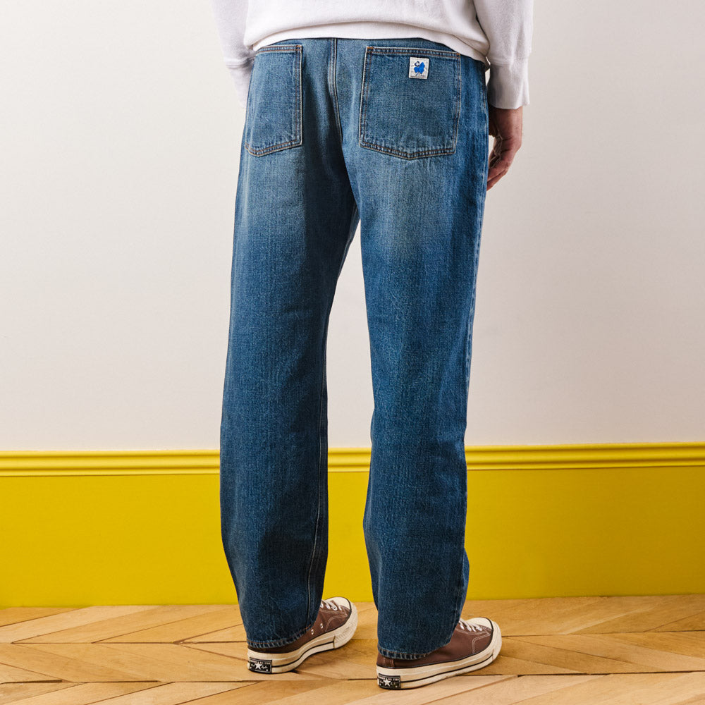 merci　19 Merci - Straight Clover Jeans - Stonewash – Merci Paris