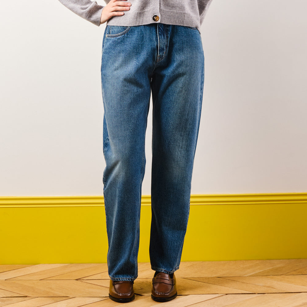 Merci - Straight Clover Jeans - Stonewash – Merci Paris