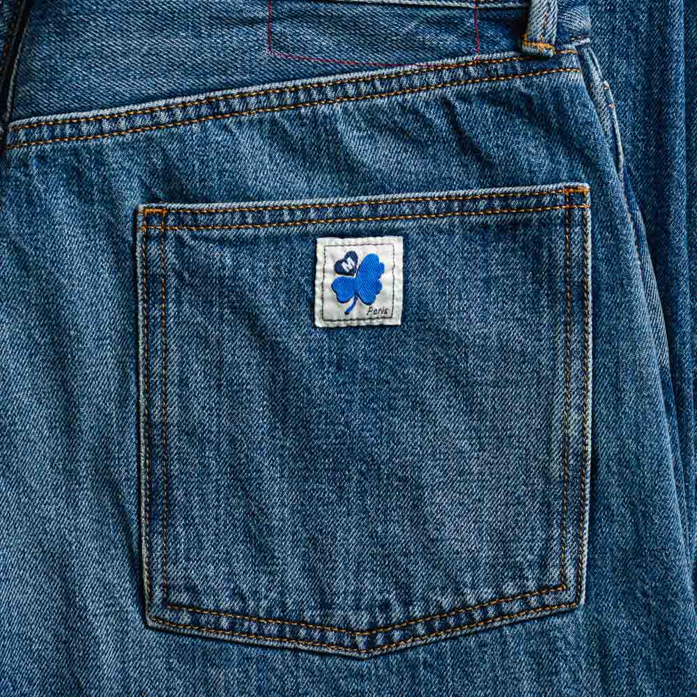 merci　19 Merci - Straight Clover Jeans - Stonewash – Merci Paris