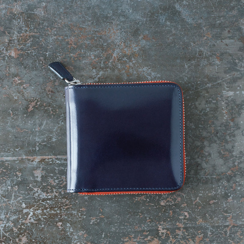 Il Bussetto x Merci - Portefeuille Bi-Fold Zip - Bleu