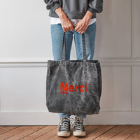 Merci - Tote Bag en Coton Marble - Noir