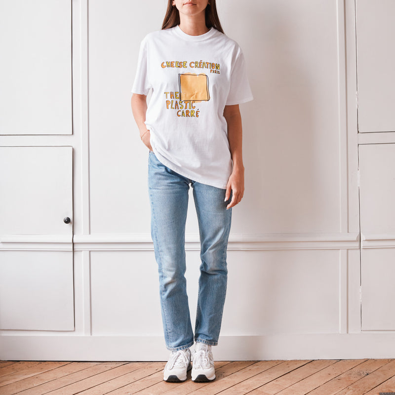 Cheese Creation Paris - T-Shirt The Plastic Carré - Blanc