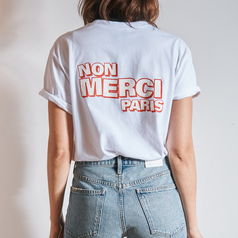 Merci - T-Shirt Non Merci - Blanc