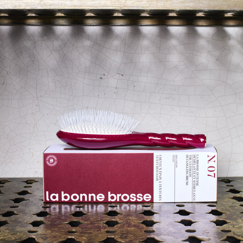 Brosse à cheveux N.07 L'INTENSE - Démelante  & Stimulante - Rouge Cerise