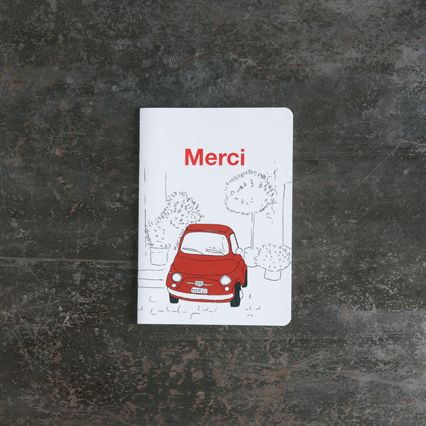 Carnet A5 Merci - Fiat 500