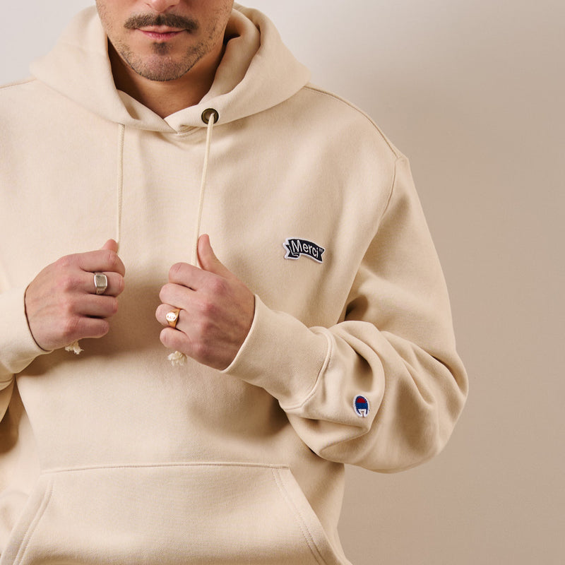 Merci x Champion - Sweat à Capuche - Beige