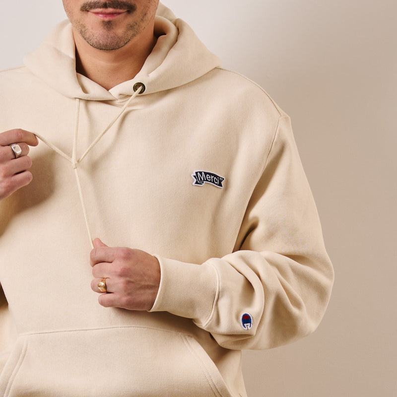 Merci x Champion - Sweat à Capuche - Beige